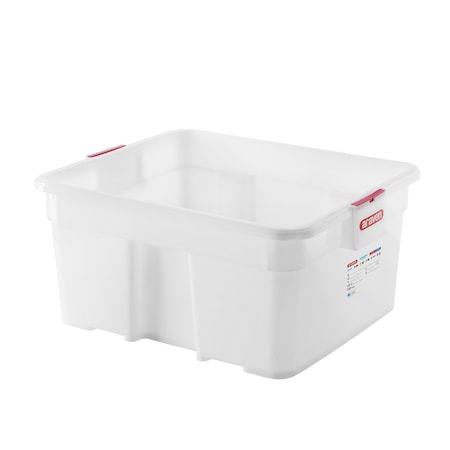 Araven LARGE FOOD BOX HDPE GN 2/1, 18.5G WHITE, 25 5/8" X 21" X 11 3/4" 04069